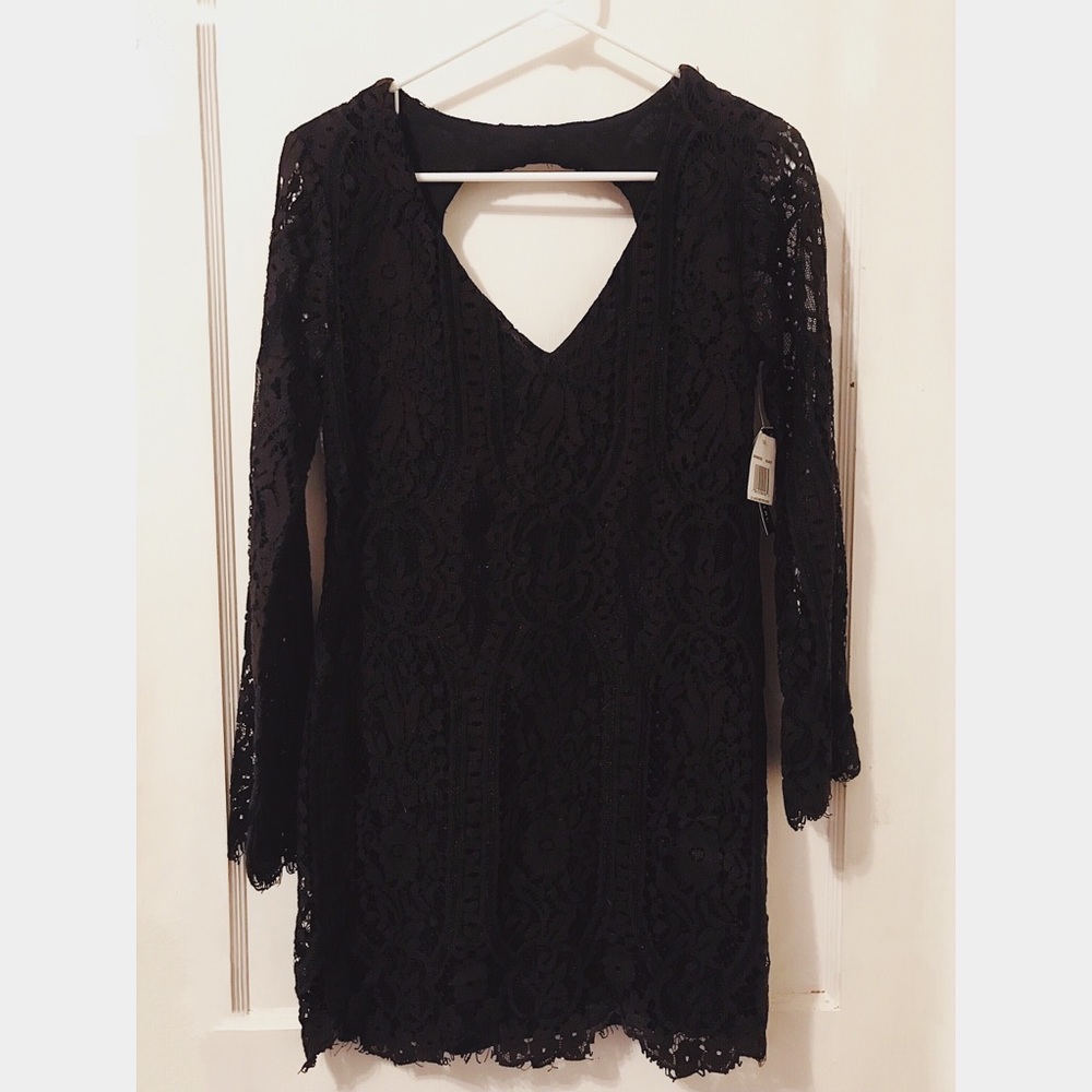 Black laced party dress